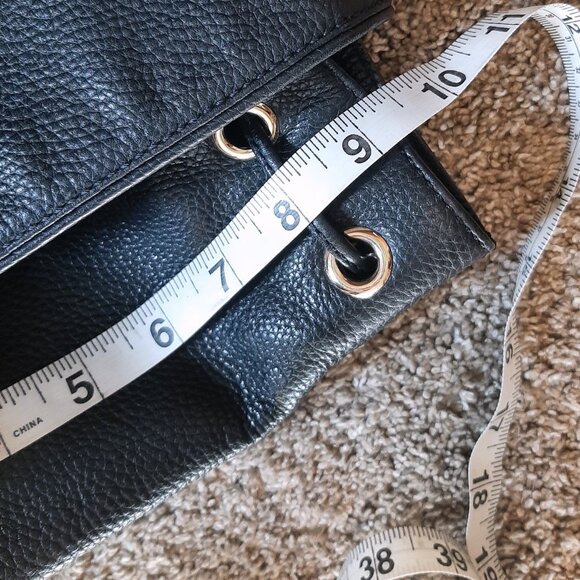 Kate Spade Pebbled Black Leather Mini Backpack Purse Gold Tone Hardware - Picture 15 of 16